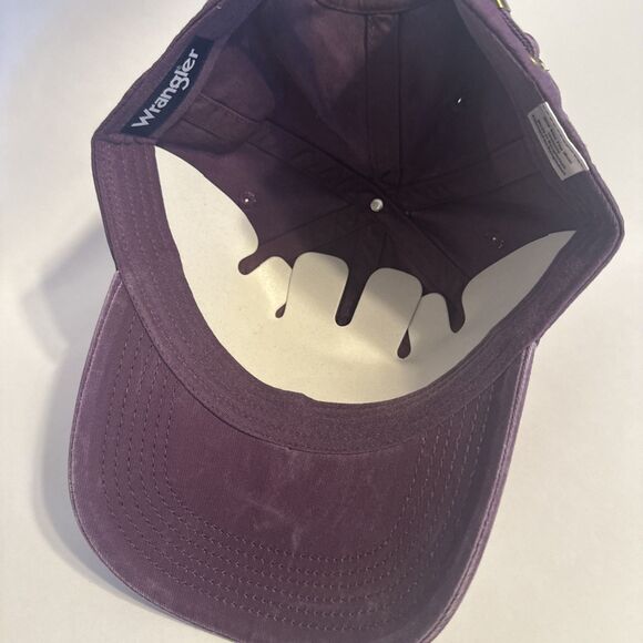 Wrangler Hat Long Live Cowboys Patch Purple adjustable Back New With Tags - Picture 6 of 6